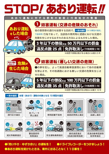 あおり運転防止チラシ２